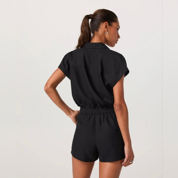 NWT Women's Vuori "Trestles Twill Romper" in Black. Various Sizes - Picture 5 of 9